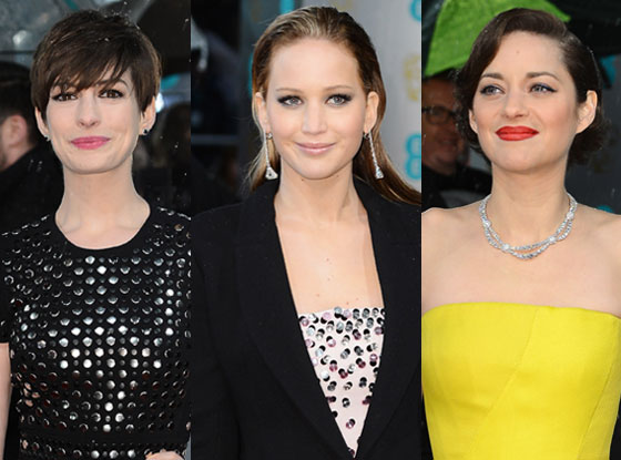 Anne Hathaway, Jennifer Lawrence, Marion Cotillard Anne Hathaway, Jennifer Lawrence, Marion Cotillard